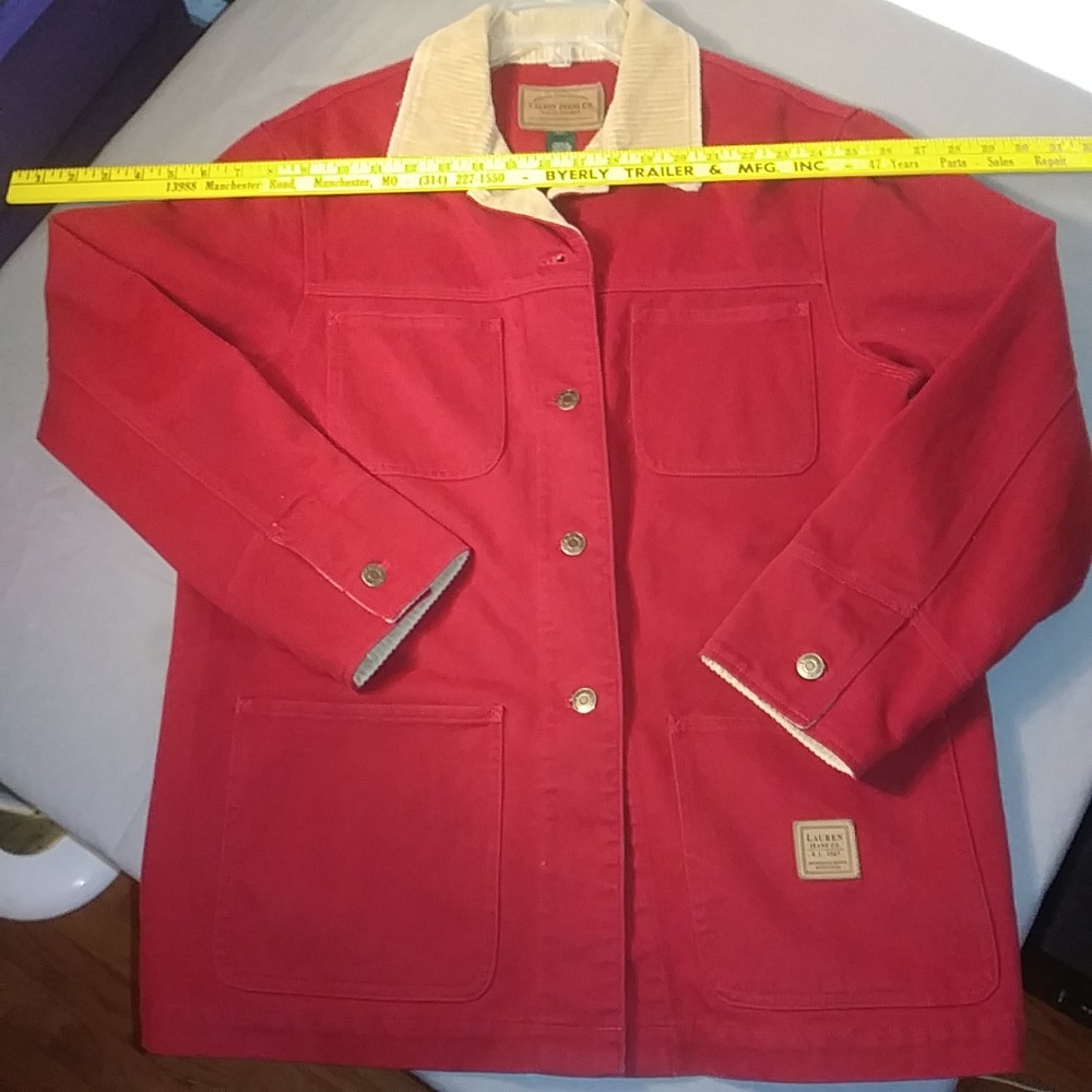LAUREN JEANS CO. CORDUROY/JEAN JACKET #1